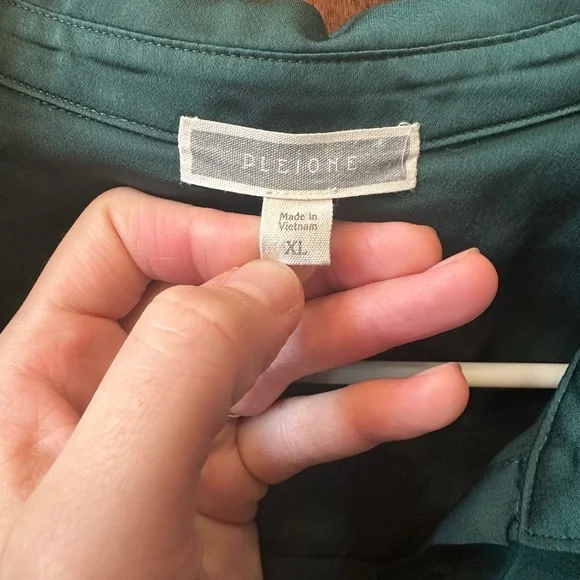 Pleione Teal Button Down Shirt - Picture 2 of 3